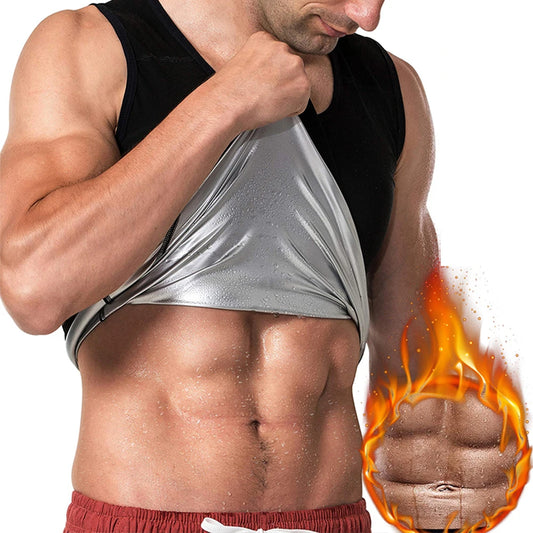 Pop Closets Sauna Shirt for Men Sweat Suit Short Sleeve Compression T-Shirt/Weight Loss Body Shaper Shirts for Workout Sports