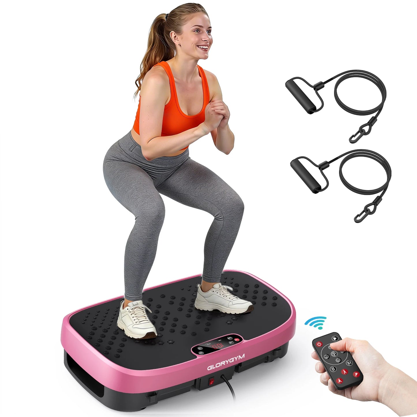 Magnetic Vibration Plate Exercise Machine Fat Burning 120 Levels/330lbs Portable Quiet Home Fitness  APP Control Workout Platform
