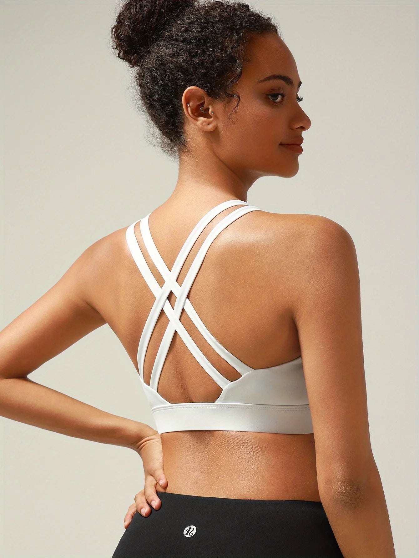 Medium Support for Sports Bra for Women Featuring a Criss-Cross Back Padded Straps/And Removable Cups Comfortable Bra