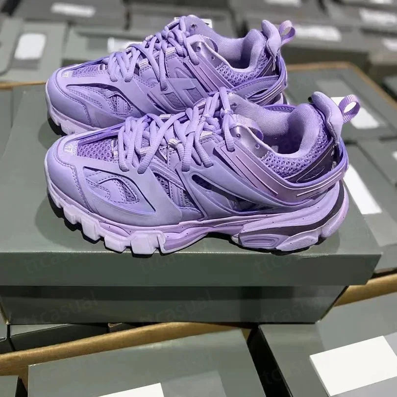 Designer Tracks 3 3.0 Men Casual Shoes Paris Triples White/Black Pink Grey Beige Sneakers Brand 18s