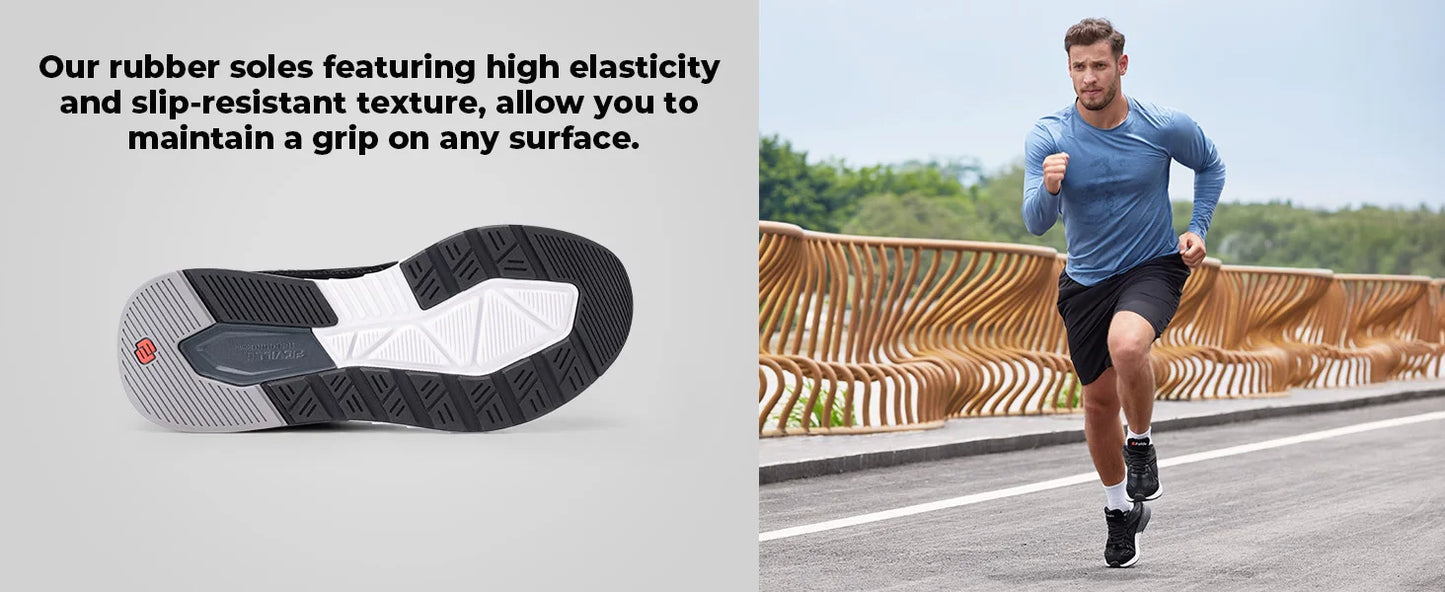 Fittington Walking Shoes For Men Extra Wide Man Shoes Large Size/Non-slip Sport Sneakers For Flat Feet Heel Pain Relief