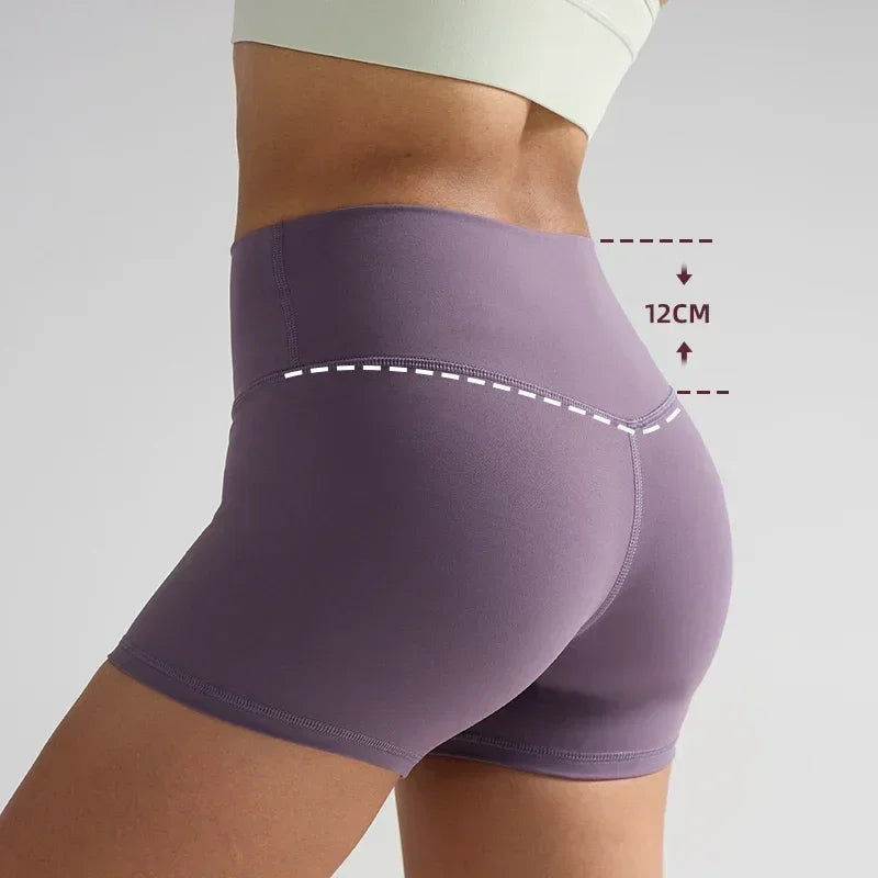 Women's Sports Yoga Shorts with High Waist Hip Lift Fitness/Running Cycling, 3-point Shorts Quick Drying Women's Yoga Short