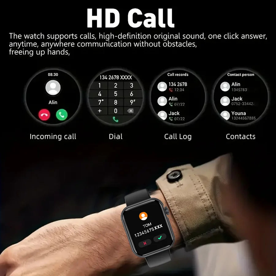 Smart Watch, for Men and Women (Answering/Making Calls) Fitness Tracker/More than 120 Sports Modes, Sleep Monitoring, Pedometer