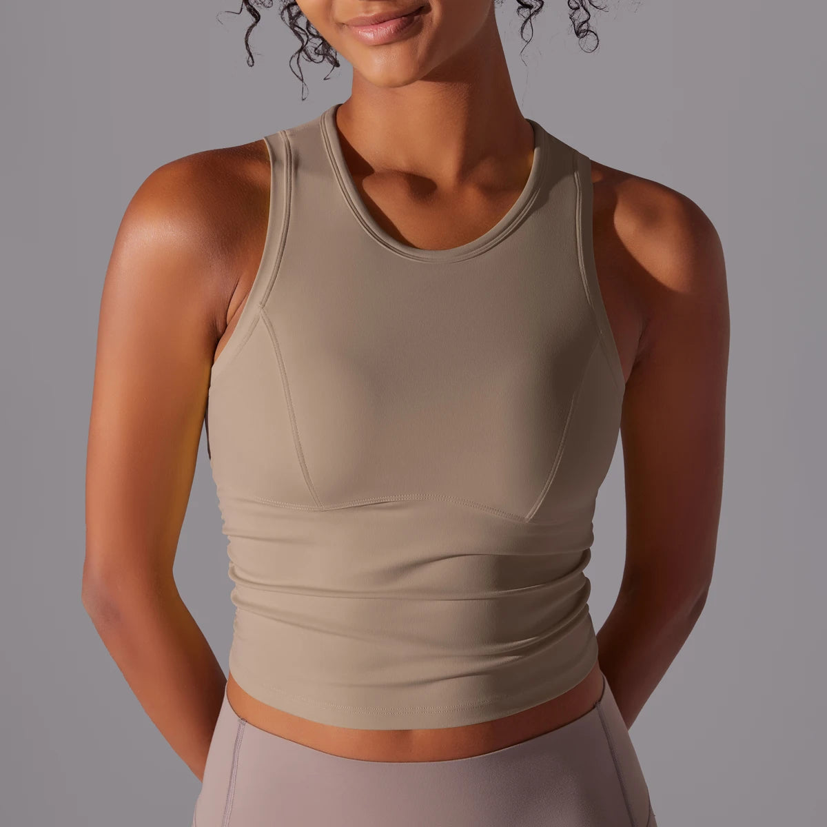 Sleeveless Yoga Vest Slim Sportswear  Stretchy Slim Sports Bra/Breathable Pleated Tank Top Quick Dry Fitness Wear Sexy Slim Top