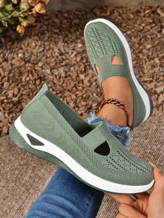 Women's Orthopedic Comfort Slip on Sneakers With Arch Support/And Skin-Friendly Foam Lightweight Walking Shoes Soft Cushioning