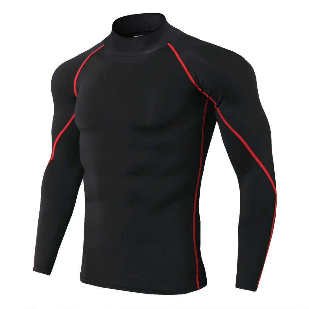 Men Bodybuilding Sport T-shirt Quick Dry Running Shirt Long Sleeve/Compression Top Gym T Shirt Men Fitness