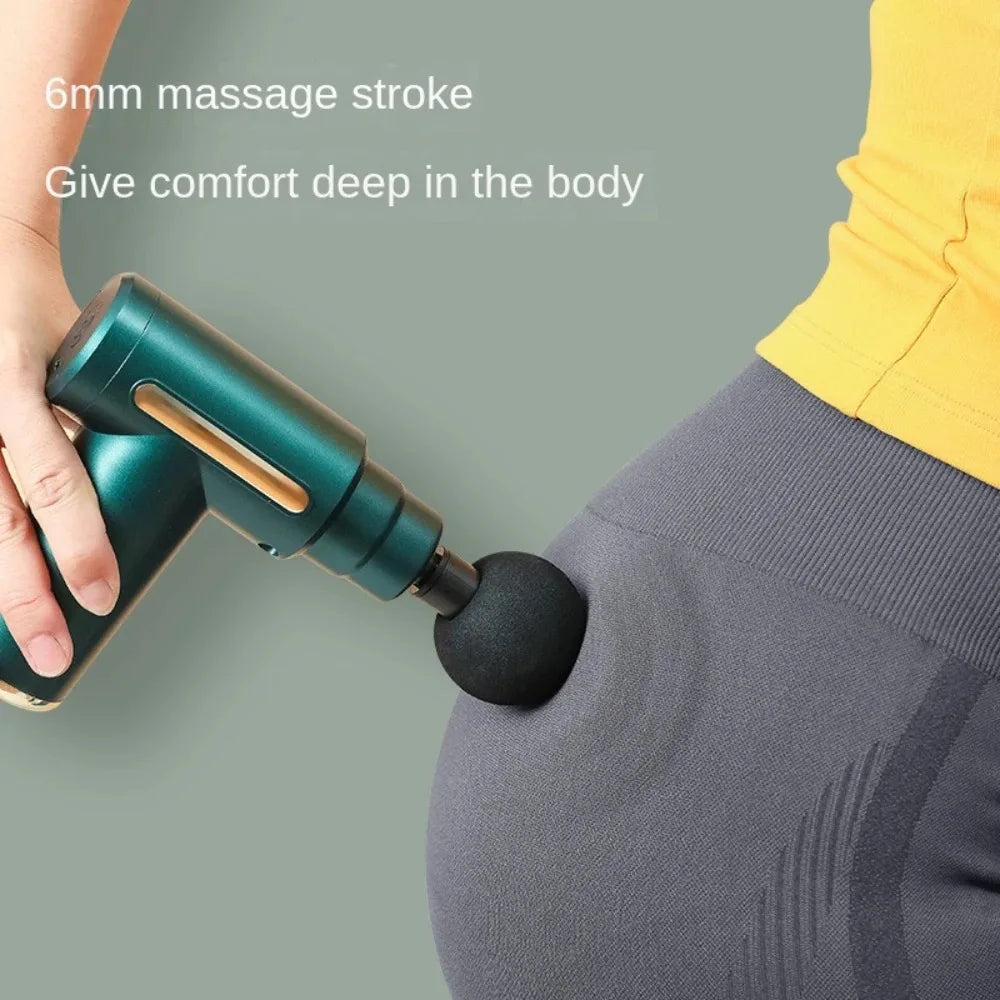 Portable digital fascia gun, convenient electric massager/LED display screen with six adjustable levels,silent and long-lasting
