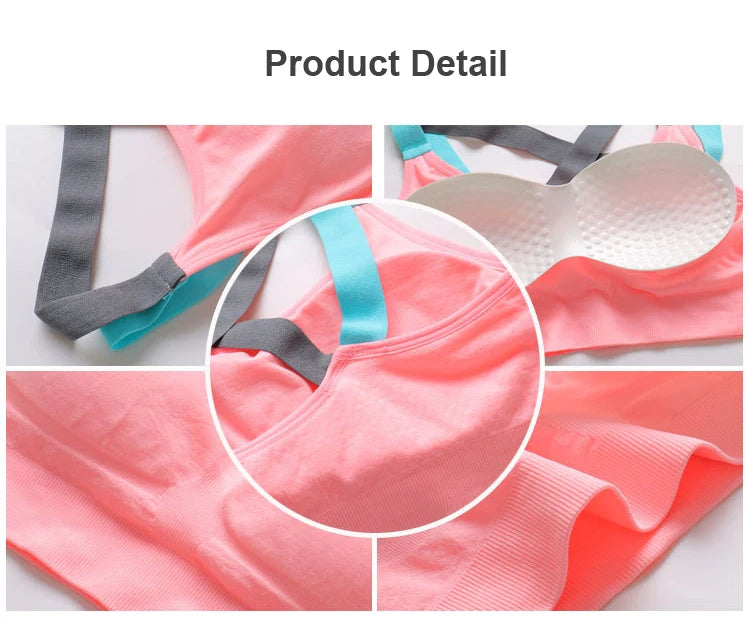 Sports Bra for Women Gym Seamless High Impact Sports Bra Yoga/Fitness Top Female Underwear Push-up bra Sportswear