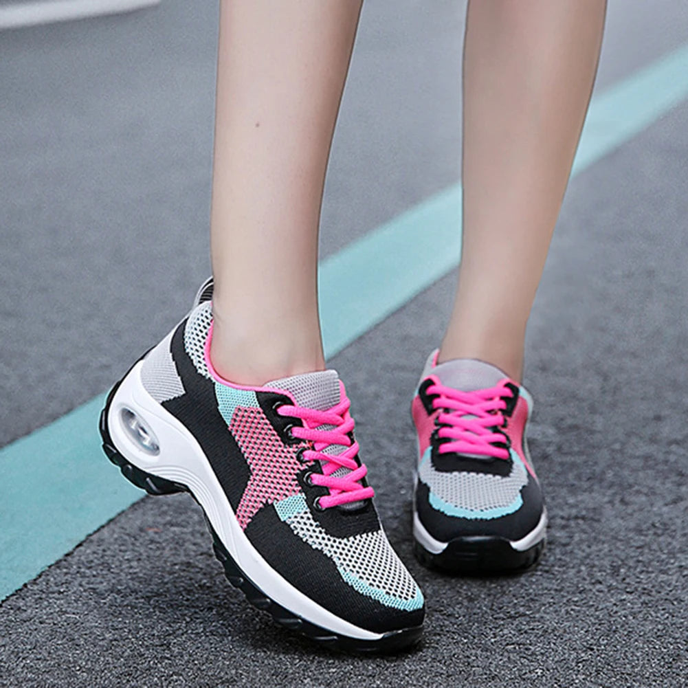 Women Fashion Sneakers Shoes Non Slip/Climbing Walking Shoes Size 35-40 Breathable