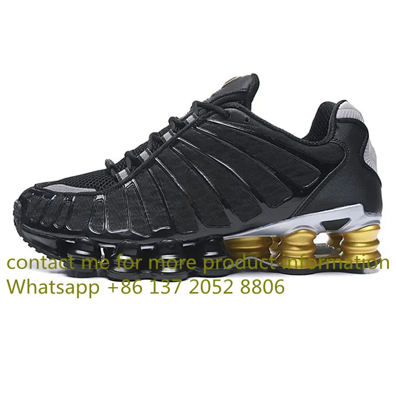 Hot Max Shoe TL 1308 Column Men's Black Gold comfortable/Cushion Outdoor Sports Running Shoes Size 40-45