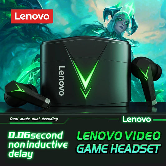 Choice US Lenovo LP6 Bluetooth 5.0 Headphones 9D Strong Deep Bass/Music Sound Earbuds Sweatproof Cinema Sound Earphones