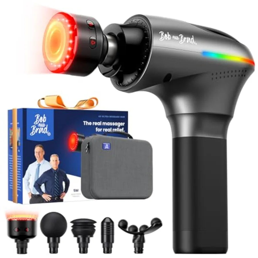 A2 Ultra Massage Gun with Red Light Infrared Heat Head FSA Eligible/HSA Eligible Pro Percussion Massage Gun Deep Tissue
