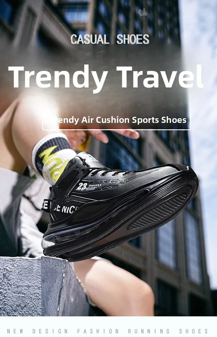 Men's Running Shoes Casual Sneakers New Spring Anti-shock/Air Cushion Sport Shoes Thick Bottom Anti-slip Running Shoes