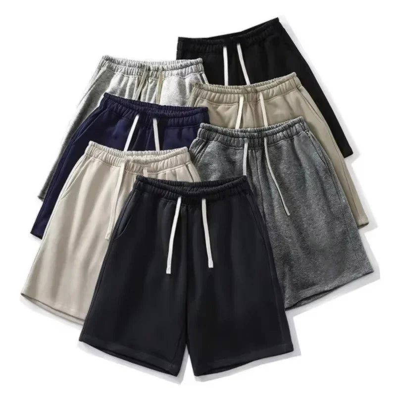 Men's Athletic Shorts Summer Workout Loose Fit Plain Black Knit/Running Basketball Gym Training Sports Shorts