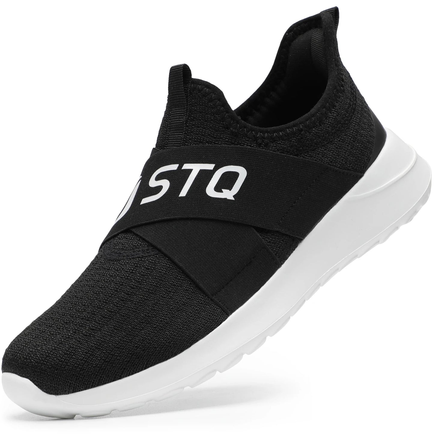 STQ Slip ins Women's Hands Free Slip On Sneakers Arch Support/Hands Free Walking Shoes Tennis Workout Gym Shoes