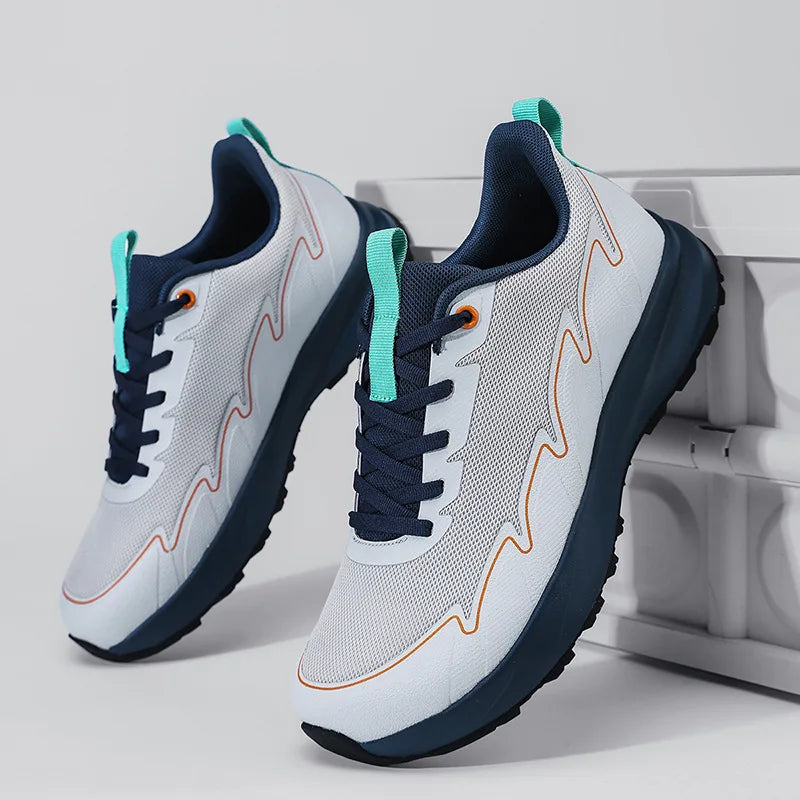 Wide Toe Running Shoes 4E Dynamic Thick Outdoor Fitness Men's Shoes/Foot Cross-Border Shoes Comfortable Breathable