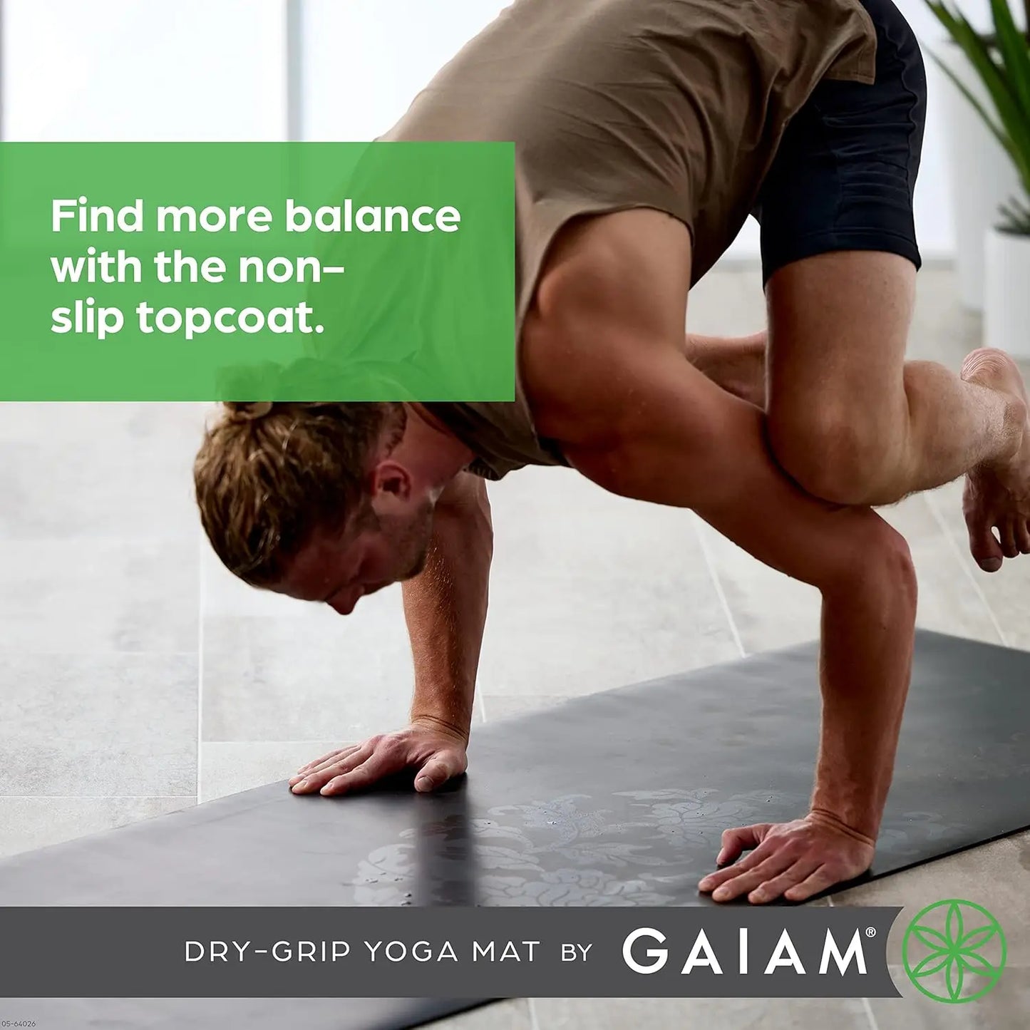 5mm Thick Non-Slip Yoga Mat for Hot Yoga/Pilates & Fitness Cushioned Support 68x24 Inches