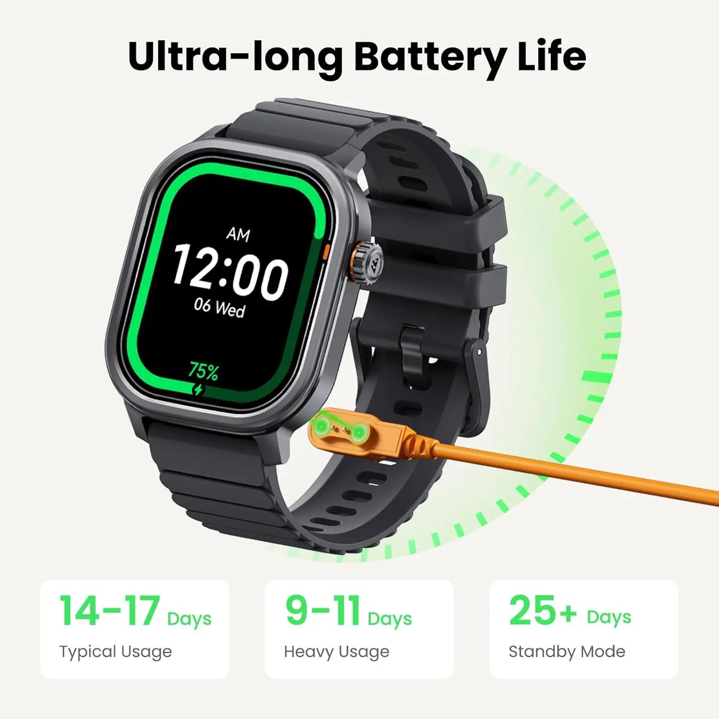 Original KOSPET PULSE Smart Watch Men Women 1.96" AMOLED BT Call/IP68 Waterproof 180 Freestyle Training Modes Fitness Monitoring