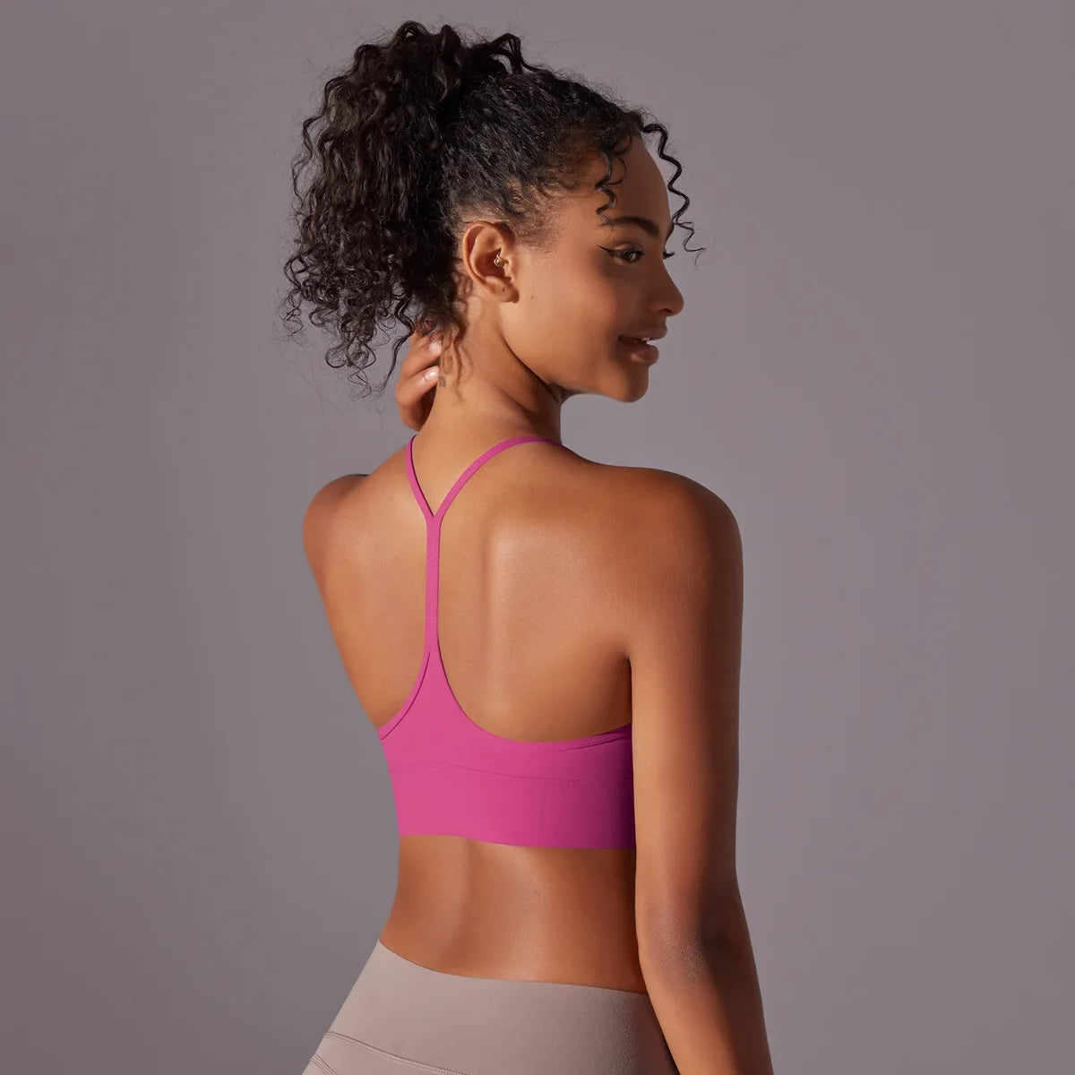 Women Sport Bra Fitness Yoga Top Underwear Soft Y Line Back Running/Gym Crop Top Workout Bra With Chest Pad Push Up Yoga Bra