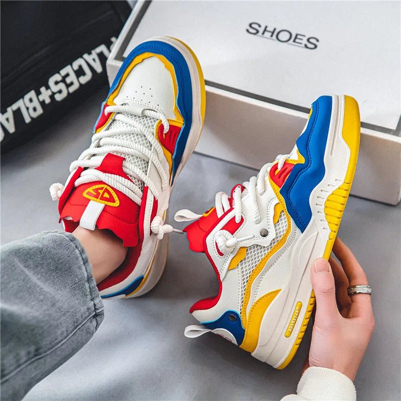 Men's shoes four seasons of the new style students/retro platform leisure sports shoes
