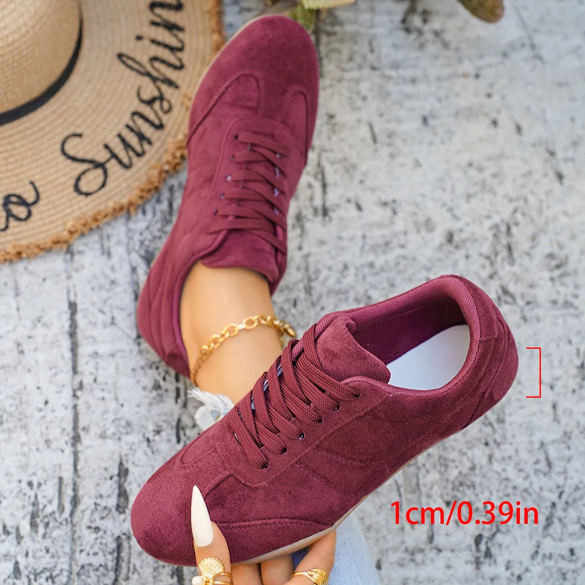 Women's Casual Flat-Soled Non-Slip Wear-Resistant Sport Spring/Autumn Round-Toe Soft And Comfortable Women Single Shoes