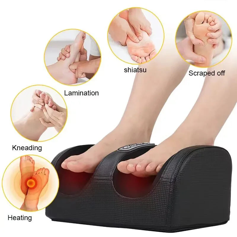Electric Foot Massage Shiatsu Therapy Relax Health Care Infrared/Heating Body Massager Heat Deep Muscles Kneading