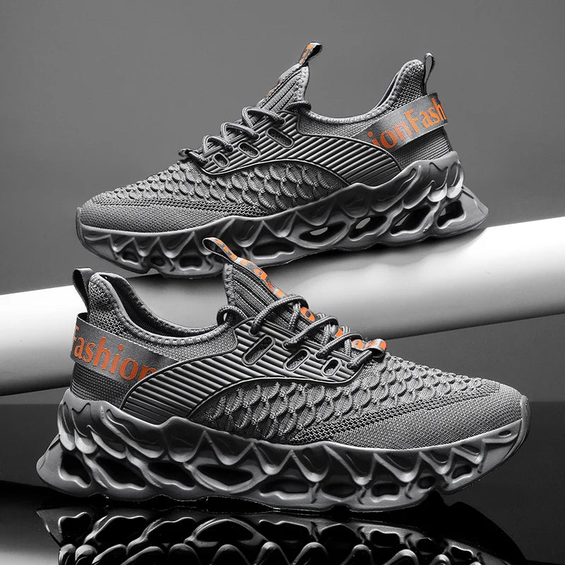 YRZL Men's Breathable Mesh Lightweight Running Shoes Soft Sole/Non Slip Comfortable Sports Shoes for Men Outdoor Walking Casual
