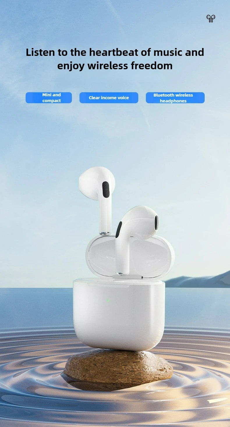 Air Pro4 wireless earphones Bluetooth 5.3 in ear earphones suitable for sports/gaming, and office work compatible with all ear