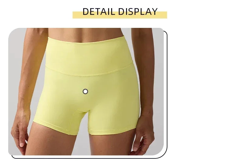 Women's Sports Yoga Shorts with High Waist Hip Lift Fitness/Running Cycling, 3-point Shorts Quick Drying Women's Yoga Short