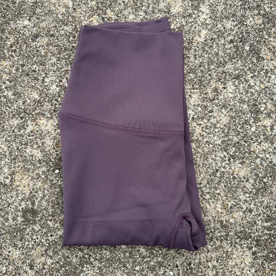 Solid Color Back Waist Pocket High Waist Yoga Legging Women/Sport Cropped Pants Butter Athletic Gym Comprehensive Training Jog