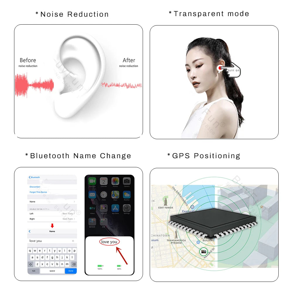 Super A3 For New  Pro 2 ANC TWS Wireless Bluetooth Earphones/Pro 2 Cancellation Headset Cancellation Earbuds for iOS Android