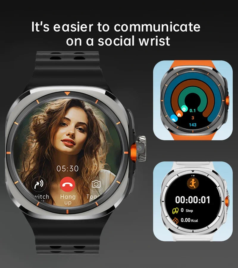 Watch7 Ultra Smart Watch Video Call Smartwatch 4G/5G Sim Card/GPS WIFI Rotary Camera Global Calling Google map Watch