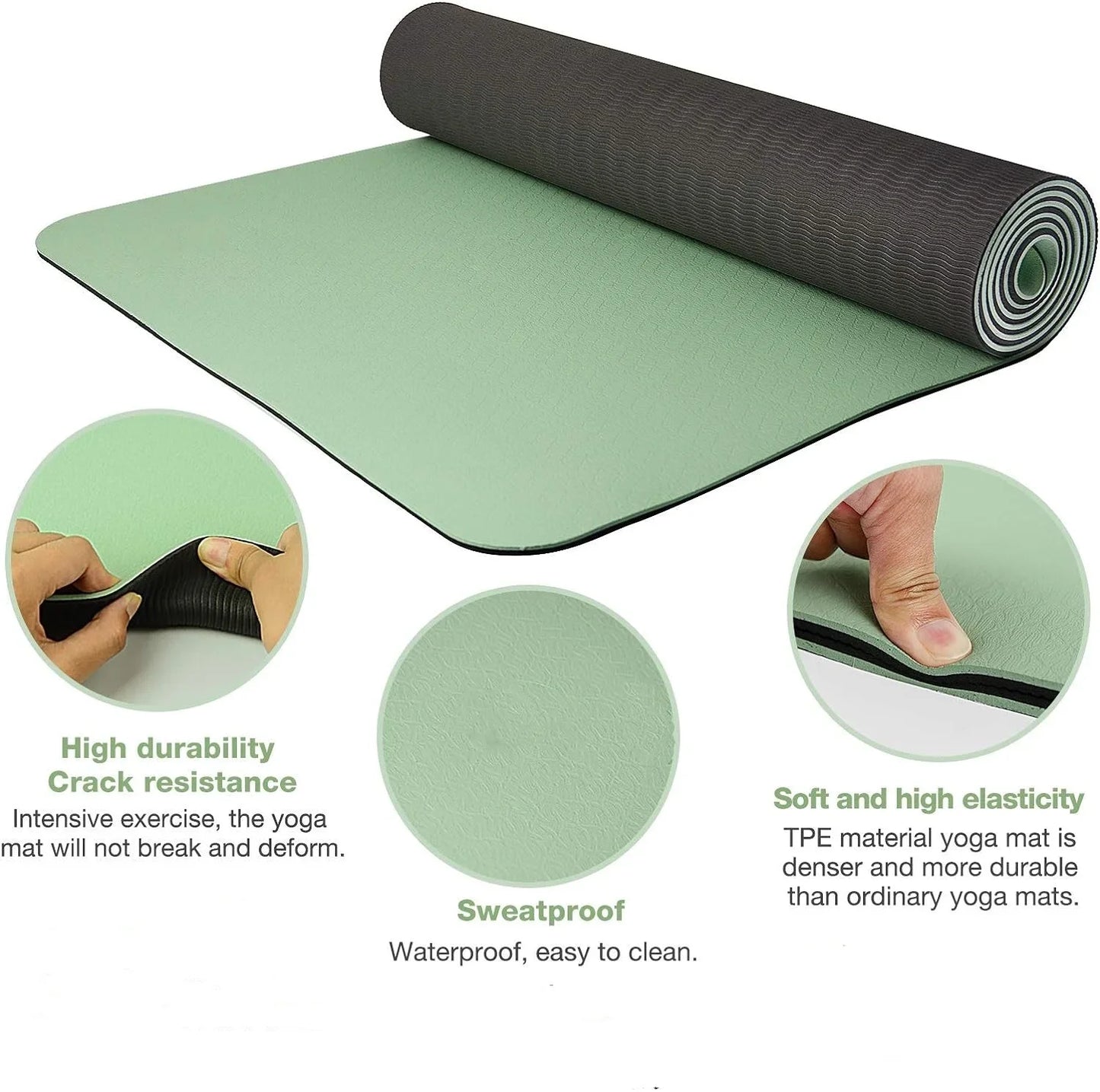 TPE yoga mat is environmentally friendly odorless elastic waterproof/ and anti slip It is a professional yoga mat