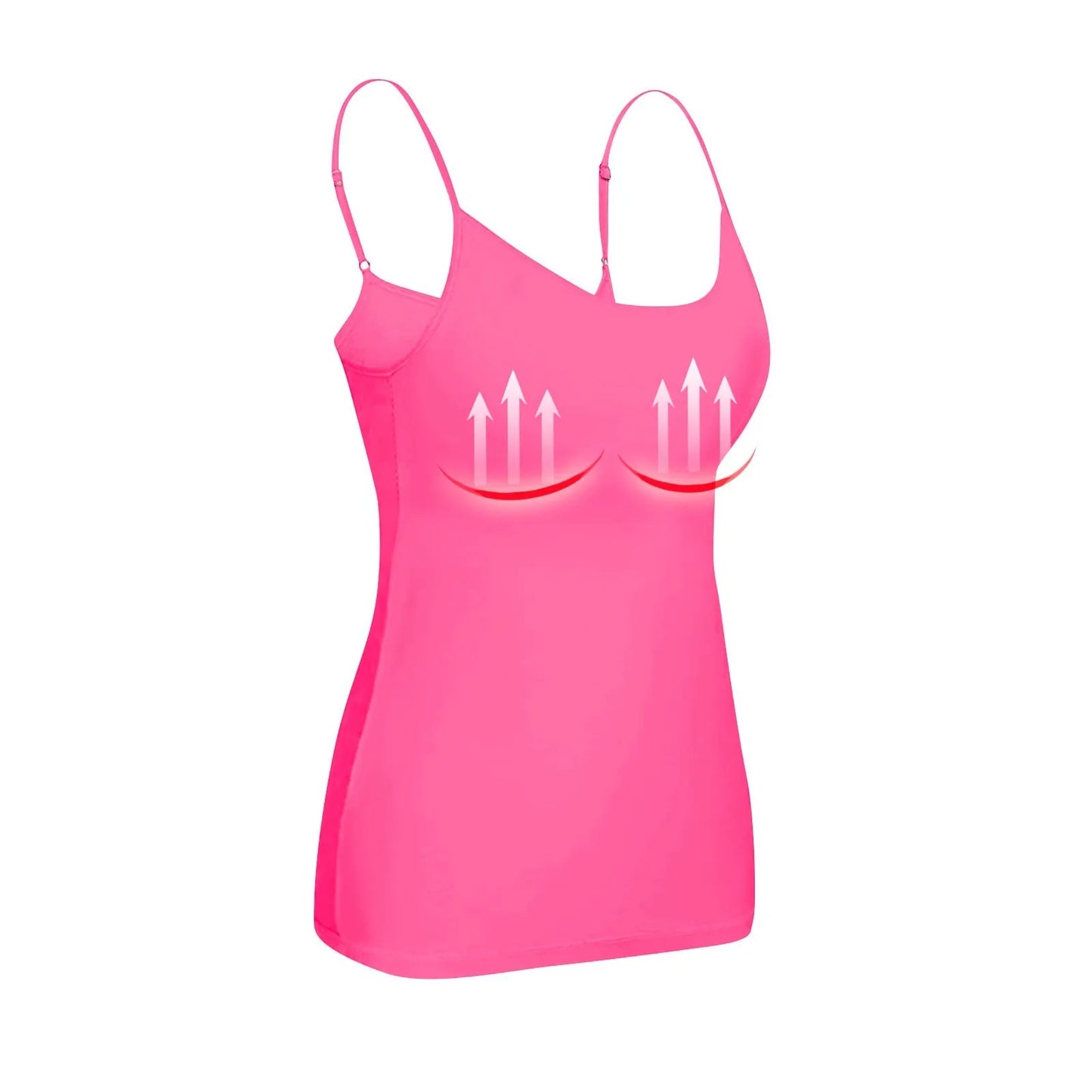 New Padded Bra Tank Top Women Modal Spaghetti Solid Cami Top Vest/Female Adjustable Camisole With Built In Bra Fitness Clothing