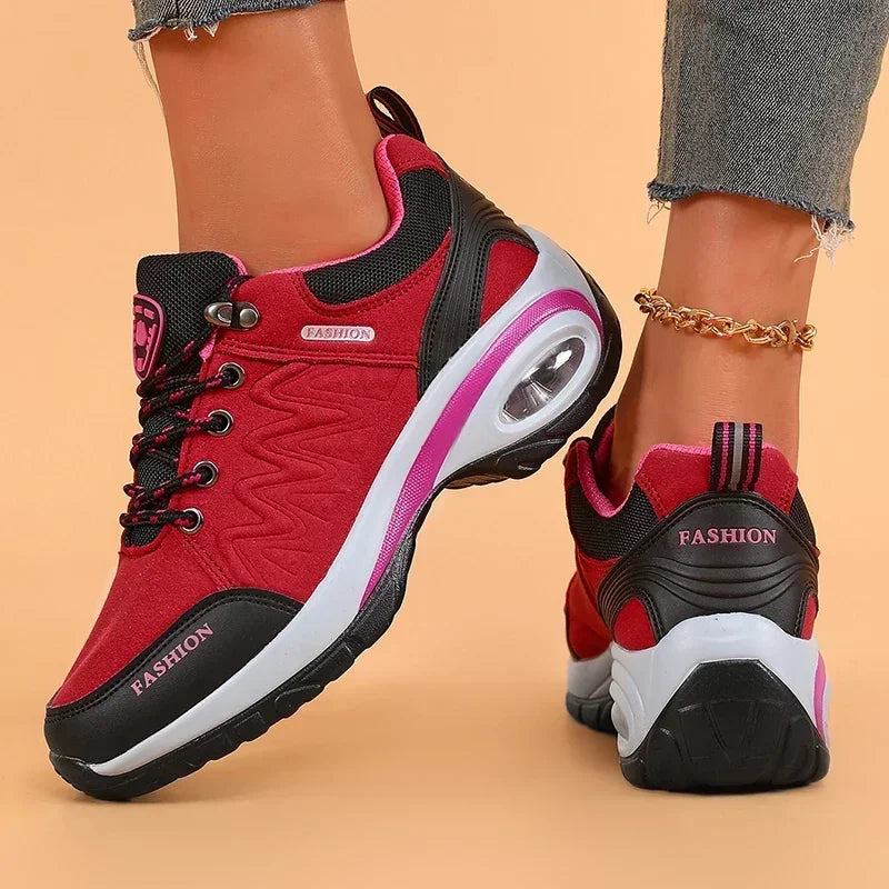 Women's Hiking Shoes Fashionable Luxurious Wedge Running Shoes/Shock-absorbing Breathable Comfortable Outdoor Camping Sneakers