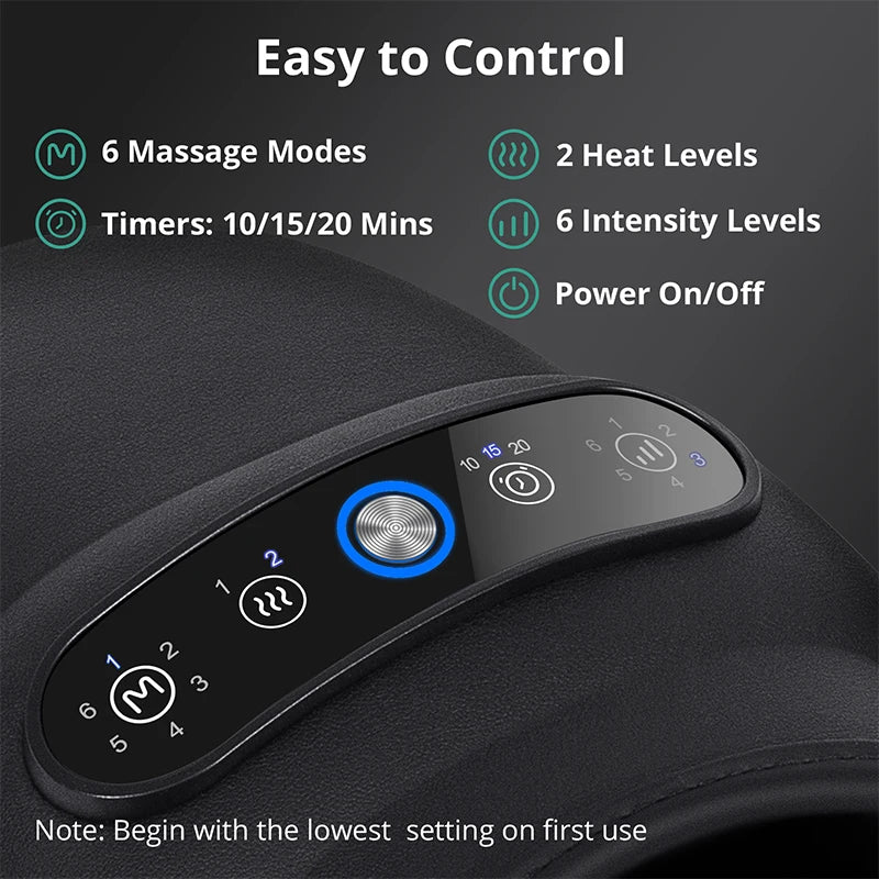 Wireless Electric Hand Massager Air Compression Hot Compress/Palm Acupoint Massager Finger Arthritis Numbness Muscle Relaxation