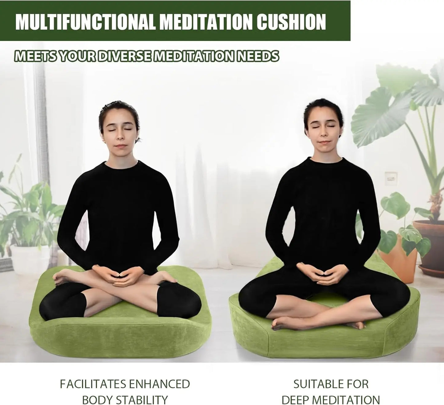 Cushion - Floor Pillow For Women Large Comfortable Meditation Pillow/Foam Floor Cushion Seating For Adults Yoga Equipment