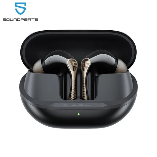 SOUNDPEATS Air5 Pro+ XMEMS Bluetooth Earphones 55dB/Hybrid AI Adaptive ANC Wireless Earbuds, Hi-Res Audio headphones