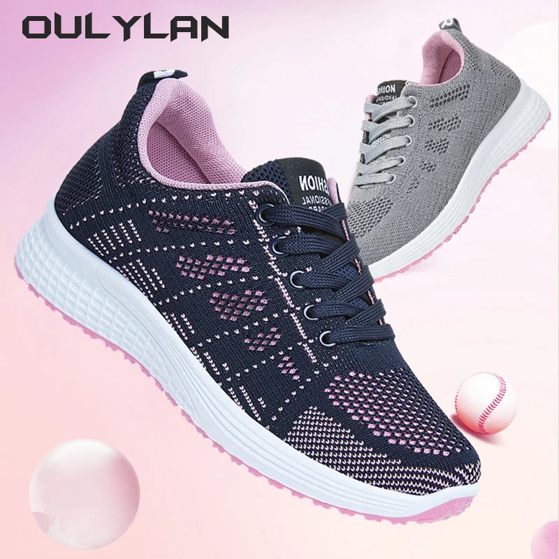 Women Casual Shoes Fashion Breathable Walking Sneakers Mesh/Flat Shoes for Woman Tennis Female Running Shoes