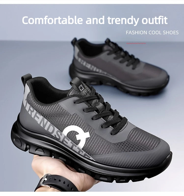 Men Sports Shoes Luxury Casual Sneakers Mesh Running Shoes Summer/Lightweight Platform Fashion Basketball Walking Shoes for Men