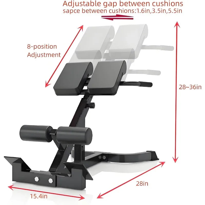 ComMax Roman Chair Back Hyperextension Bench Adjustable/Back Exercise Machine Home Gym Workout Equipment for Abs and Glute
