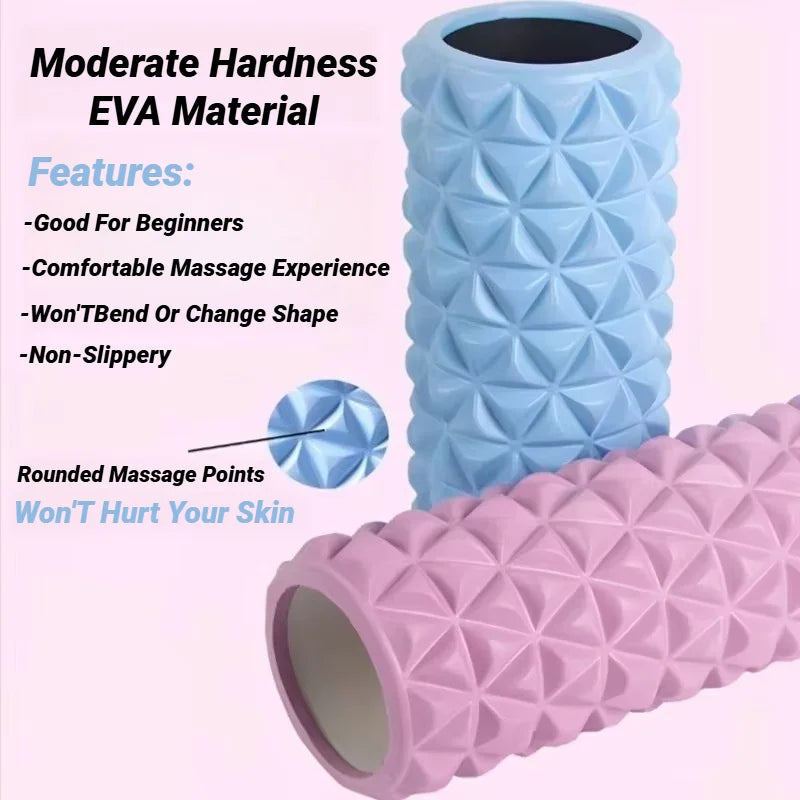 3D Diamond Foam EVA Massage Roller Hollow Yoga Column Fitness Equipment/For Muscle Physiotherapy And Sports Rehabilitation Roller