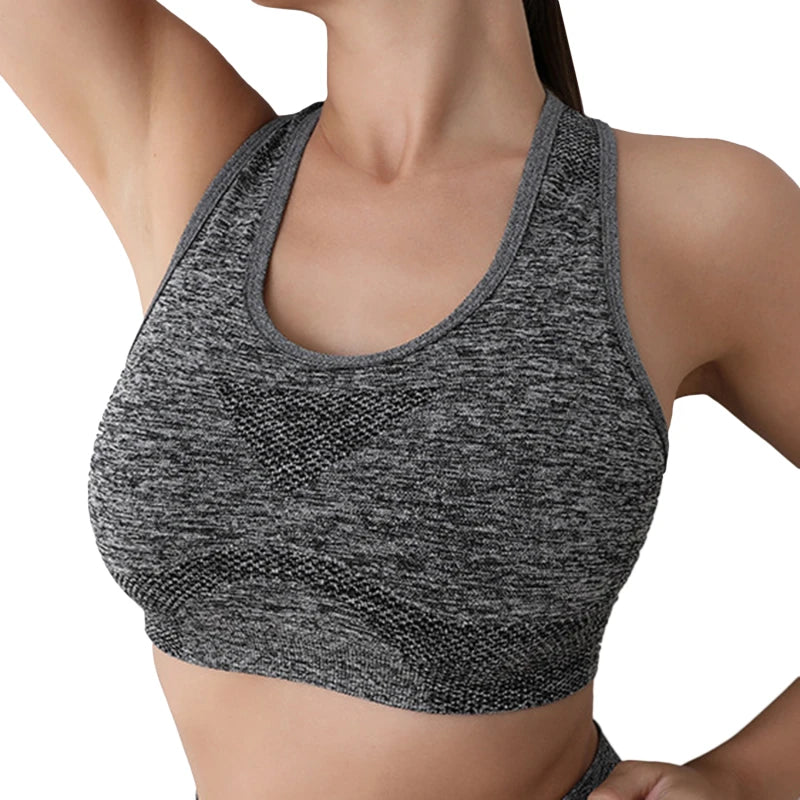 Women Sports Bras Yoga Top Vest High Shockproof Quick-drying Yoga/Gym Running Fitness Underwear Ladies Seamless Sportswear