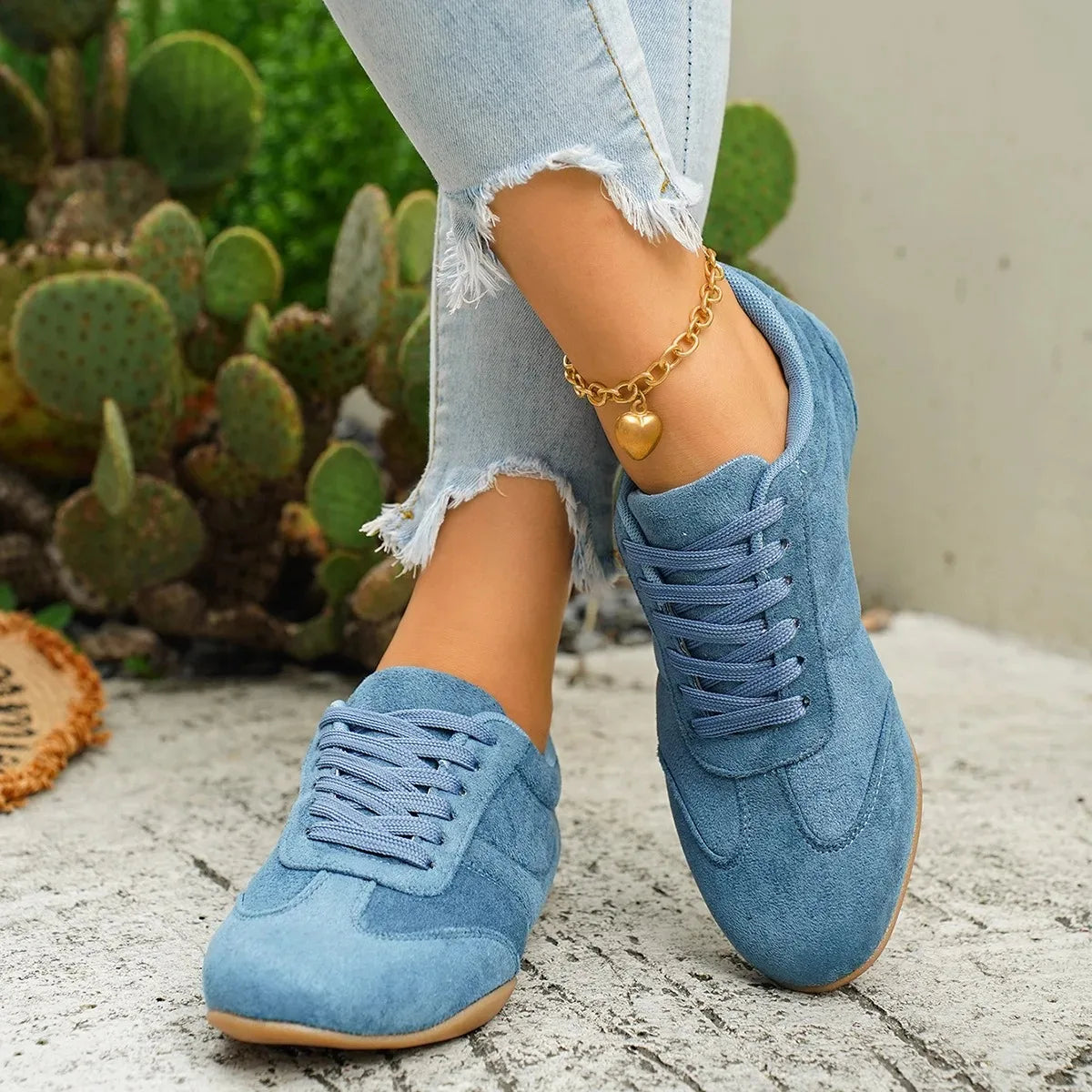 Women's Casual Flat-Soled Non-Slip Wear-Resistant Sport Spring/Autumn Round-Toe Soft And Comfortable Women Single Shoes