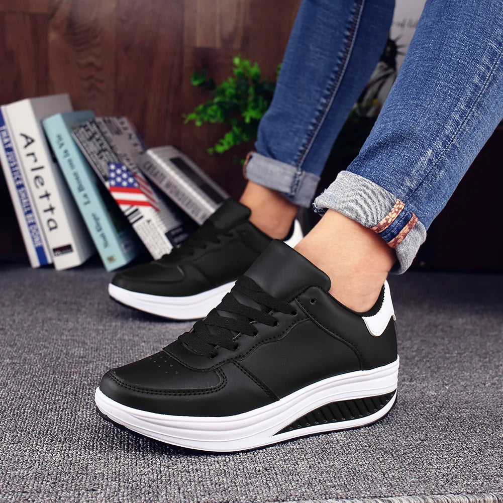 New Women's Casual Shoes Anti-Slip, Shock-Absorbing Thick-Soled/Fashionable and Classic Versatile Trendy Outdoor Jogging Shoes