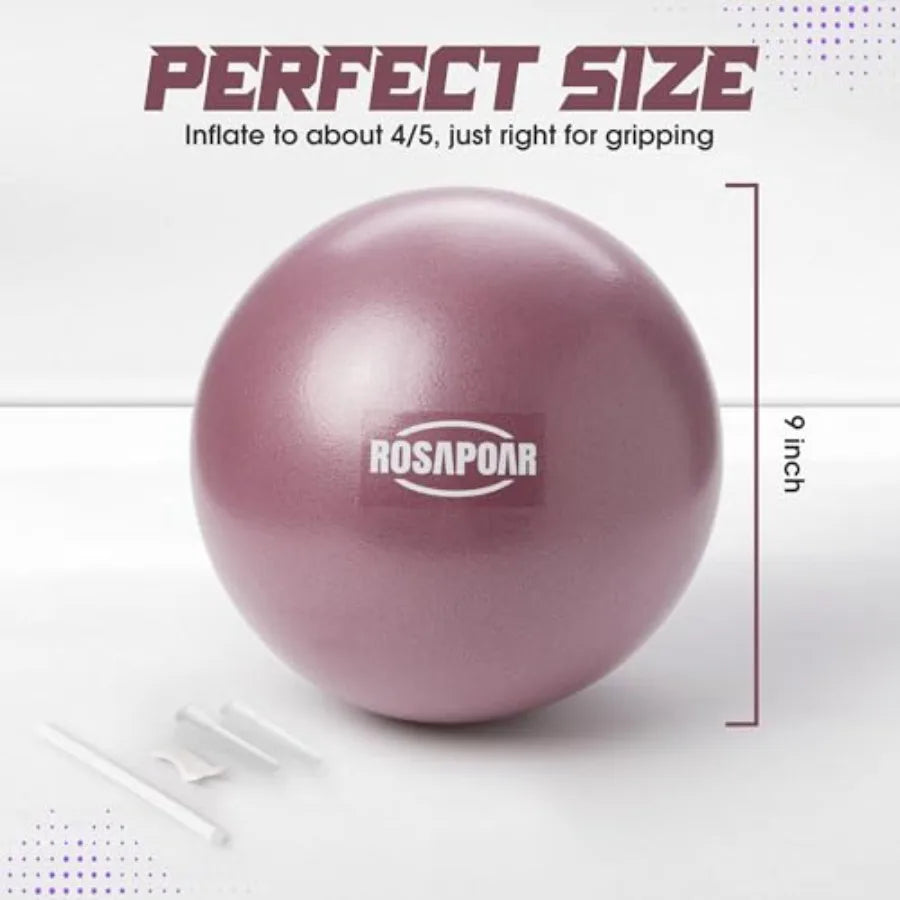 Small Exercise Ball 9 Inch Mini Pilates Ball, Anti-Burst Yoga Ball/for Stretching and Core Strength Workout Physical Therapy