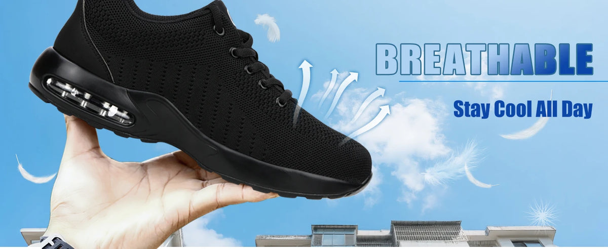 Wear Resistant Durable Steel Toe Work Shoes for Men Impact Resistant/Steel Toe Cap Lightweight Comfortable Industrial Safety Shoes