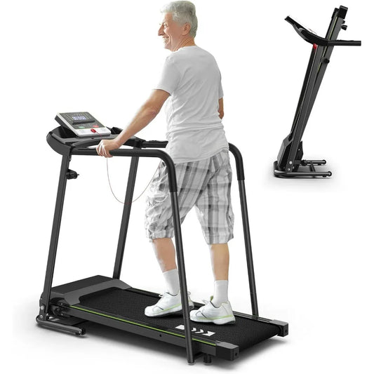 CIIHI Walking Treadmill for Seniors - Foldable Treadmill with Long Handrail/and 300 Lbs Capacity - Home Recovery Fitness