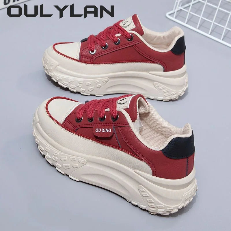 Oulylan New Retro Women Shoes Spring Platform Shoes/Casual Sneakers Versatile Fashion Designer Shoes