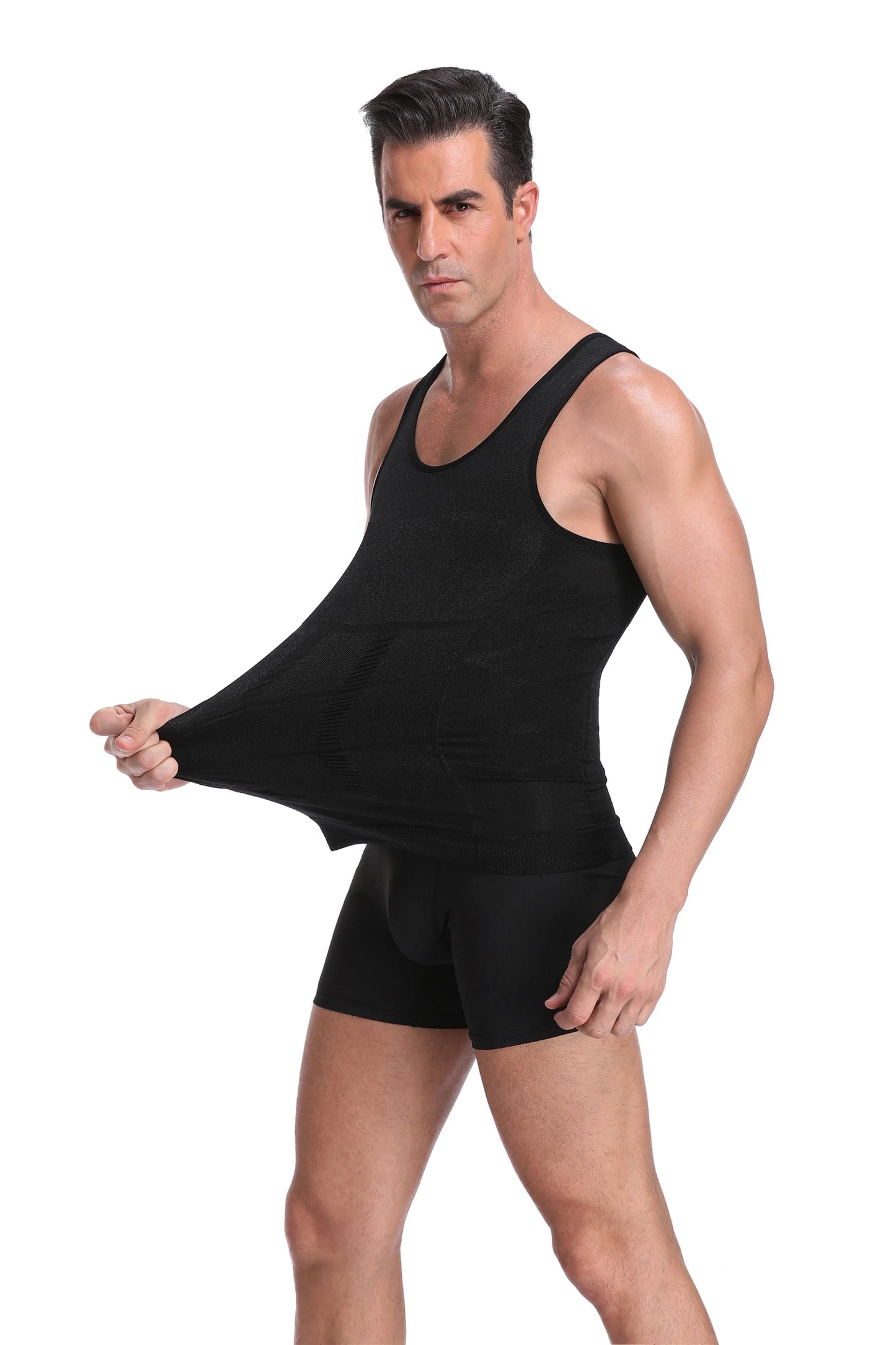 Men's Slimming Body Shaper Vest Streamlined Compression Support/Tummy & Chest Sculpting Breathable Everyday Wear